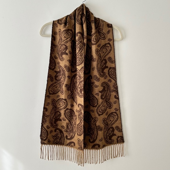 Cejon Brown & Tan Paisley Scarf - Picture 2 of 16